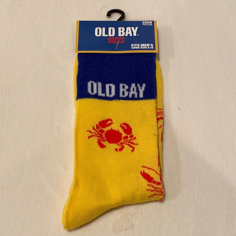 Men’s socks “Old Bay”  sizes 6-12 one pair crew socks